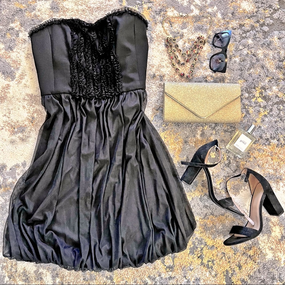 London Times Black Mini Dress